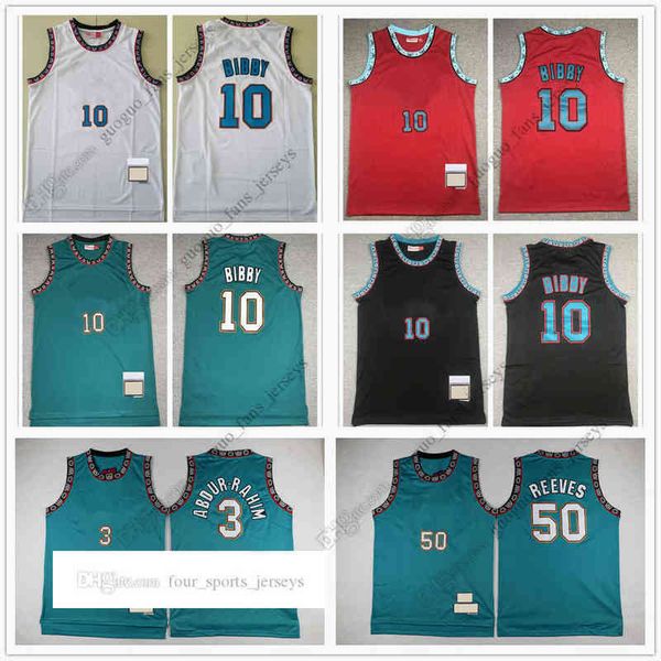 

retro mitchell and ness basketball jerseys bibby 3 shareef 10 mike 50 bryant abdur reeves red jersey size, Black