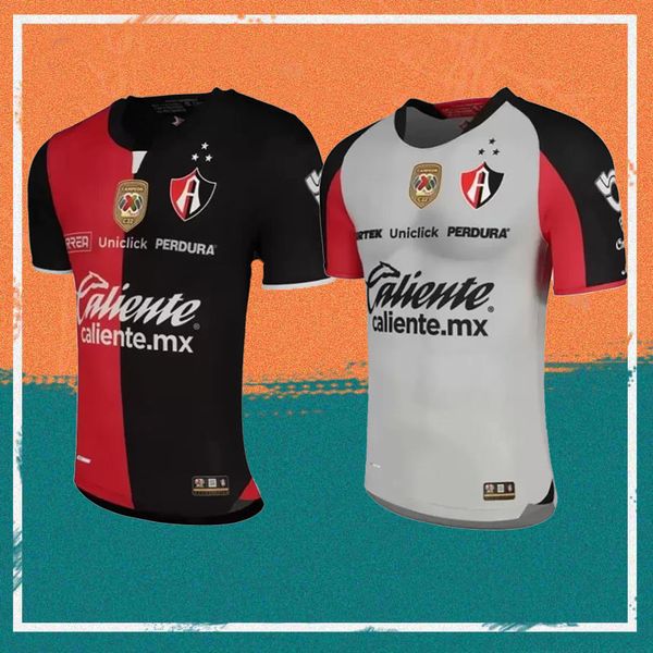 

2022 mexico club atlas soccer jerseys 22/23 home red j.barraza .caballero r.marquez shirt away yellow football uniform, Black;yellow