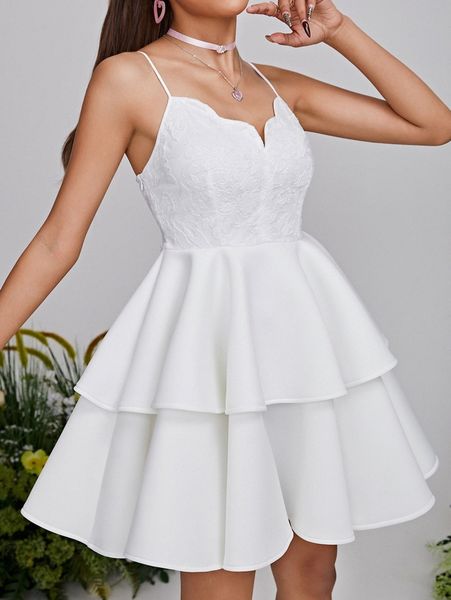 

jacquard layered hem cami dress u4mr#, Black;gray