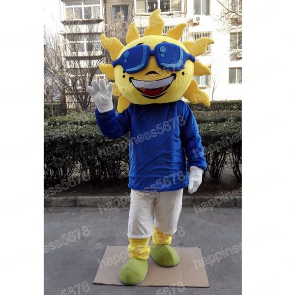 

performance sun mascot costumes halloween christmas cartoon character outfits suit advertising carnival adults outfit, Red;yellow