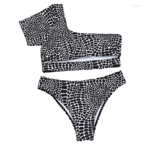 Costumi da bagno da donna Costume da bagno monospalla traspirante ad asciugatura rapida con stampa a pois per piscina