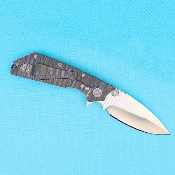 Флиппер -нож D2 Satin Point Blade Blade TC4 Титановый сплав сплав с сплав