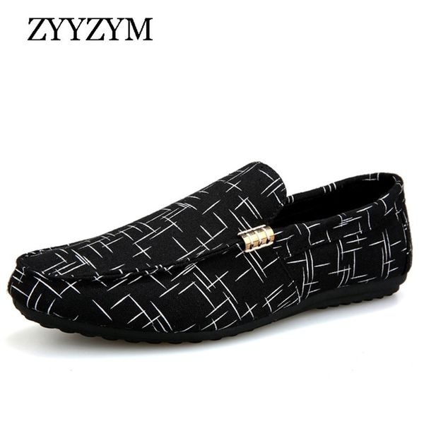 

zyyzym loafers spring summer casual light canvas youth shoes men breathable fashion flat footwear 220720, Black