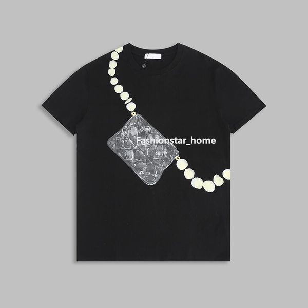 

22ss italy classic bag graffiti printed tee man women fashion street vacation high end designer diy t-shirt summer limited casual simple tre, White;black