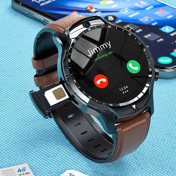 2022 Новое прибытие Android 9.1 LTE 4G Smart Watchs Count Screce Clood Oxygen Smart Watch 4GB 128 ГБ с SIM -картой Wi -Fi 1.6inch Display Dual Camera