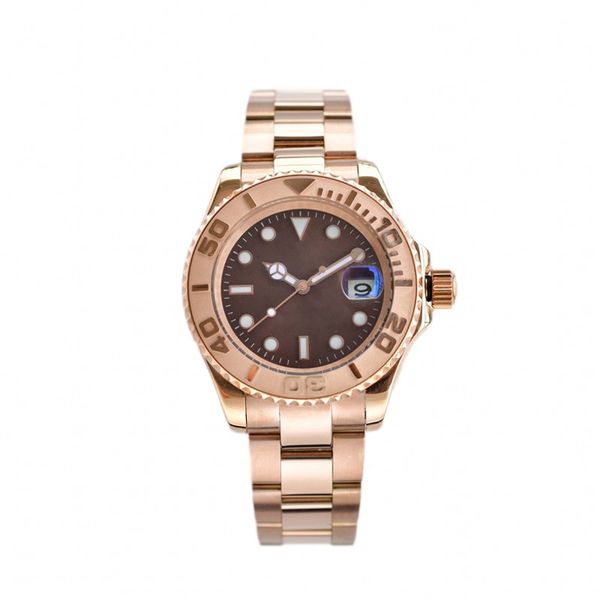 

designer watches for mens 40mm automatic mechanical watches sapphire waterproof sports self-wind stainless steel strap superior quality busi, Slivery;brown