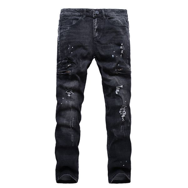 Motorfiets Acessórios Motocross Broek Man Jeans Street Outfit Jeans rasgado Heavy Metal Stijl Jeans