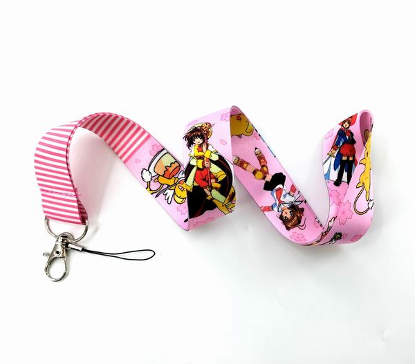 10 Pack CardCaptor Sakura Cartoon Anime Anime Lanyard Кепоя цепь шеи ремешок для камеры идентификация камера.