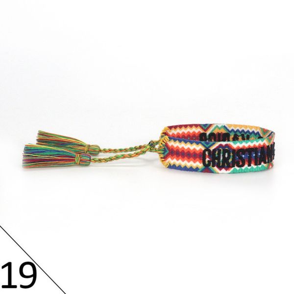 

luxury brand braided bracelet adjustable woven friendship bangle for womens mens designer letter embroidery rope bracelets jewelry gift code, Golden;silver