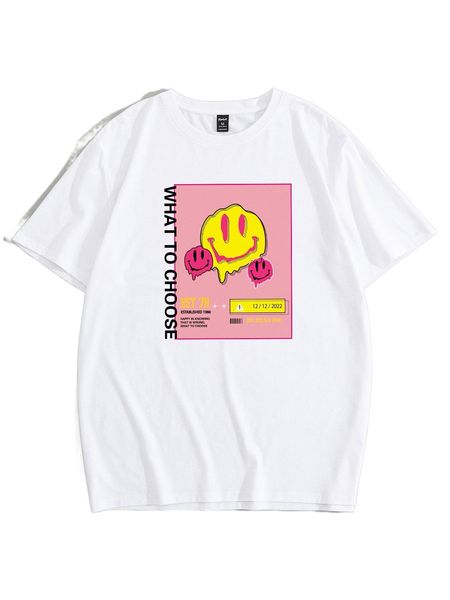 

romwe guys cartoon graphic tee r37f#, White;black