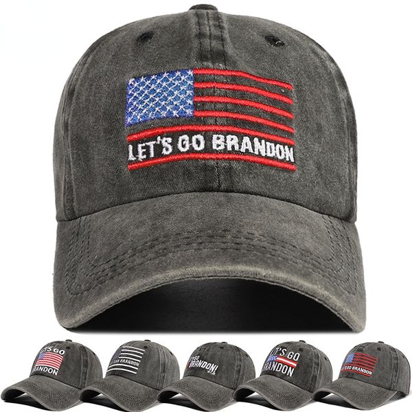 

2022 man hat woman american flag cap cap baseball brandon outdoor travel in spring and summer dropship, Blue;gray
