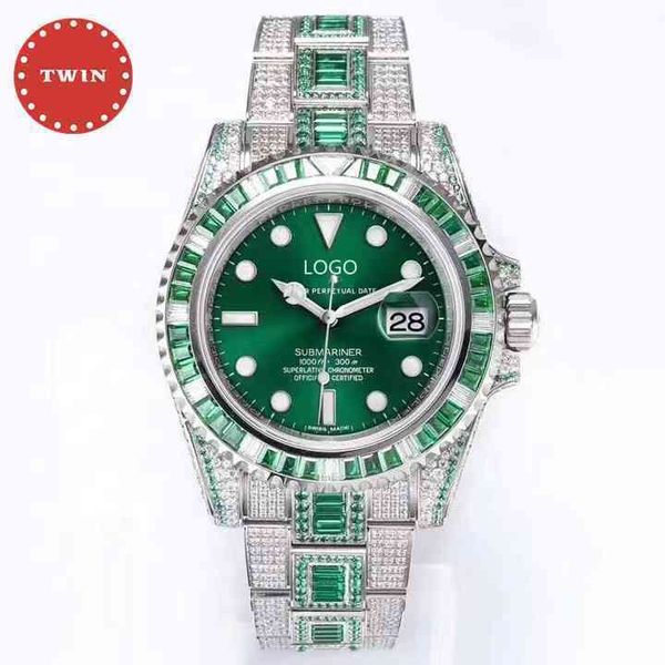 

luxury version sports 116610 3135 movement 904l steel 40mm twf factory premium crystal ice cube luminous watch, Slivery;brown