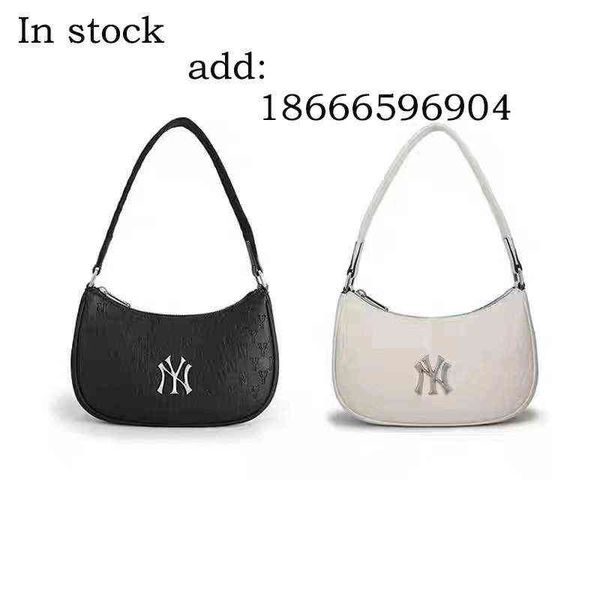 

50% discount bags mlb cnk spring new women's portable shoulder trendy label ny casual versatile embossed underarm bag luxury designer