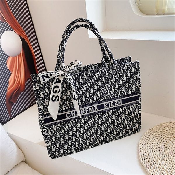 

female fashion red canvas single underarm versatile large capacity hand tote 80% off purse sales