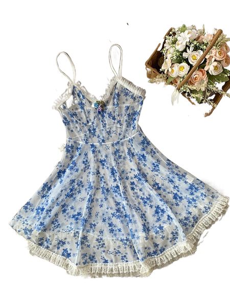 

floral print appliques mesh frill trim slips k4to#, Black;red