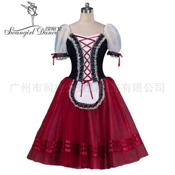 

black burgundy giselle romantic professional ballet tutu dress girls maid ballerina classical tutu dress bt8904e, Black;red