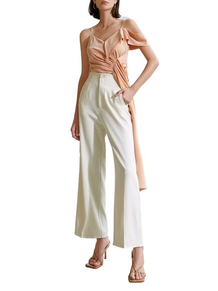 

high waist wide leg pants o6fb#, Black;white