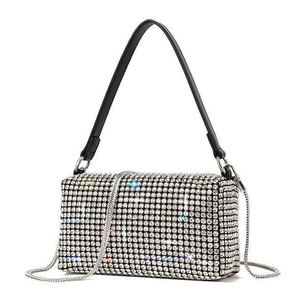 

shoulder bag bling shinning diamond uette luxury handbag women brand chain crossbody 2022 clucthes