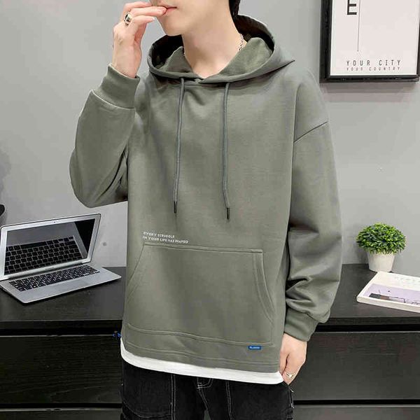 

hoodies for men fashion streetwear solid color polyester autumn sweatshirt street clothes 2022 brand new, Black