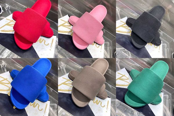 

summer men women slipper soft sole sandal designer classic fashion luxury flat slippers beach slide platform flip flops shoes, Black