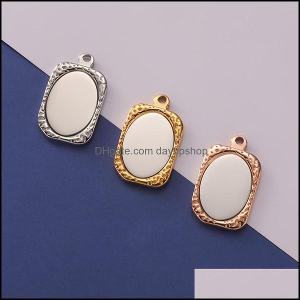 

charms jewelry findings components rumnvnty 2pcs stainless steel for making supplies vintage round pendants d dheor, Bronze;silver