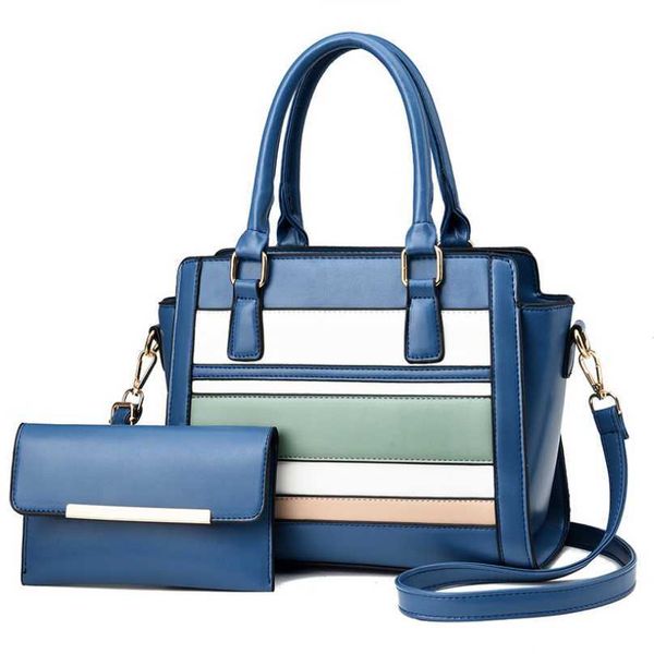 

evening bags 2022 new fashion stitching composite color stripe female handbag women s shoulder messenger western style bucket y0506