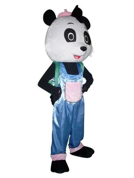 Panda Bear Mascot Traje Adulto Dia Das Bruxas Vestido De Festa De Aniversário Definido Desempenho de Natal de Halloween