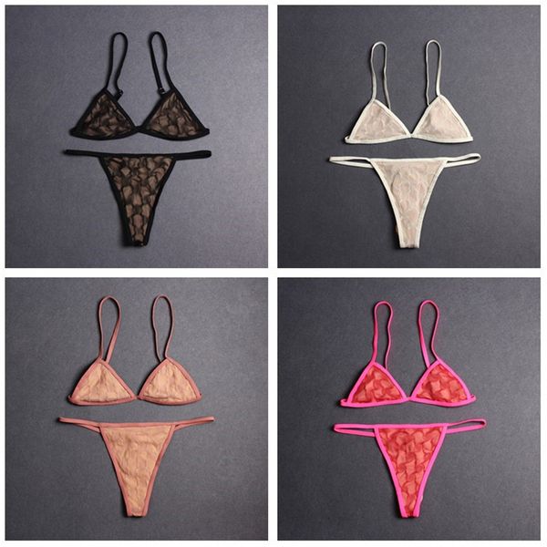 Damen-Bademode, Designer-Unterwäsche, Damen-Tanga, Bademode, Spitze, Buchstaben-Dessous-Slips für Frauen, Marken-Bikini, viele Farben IDLY