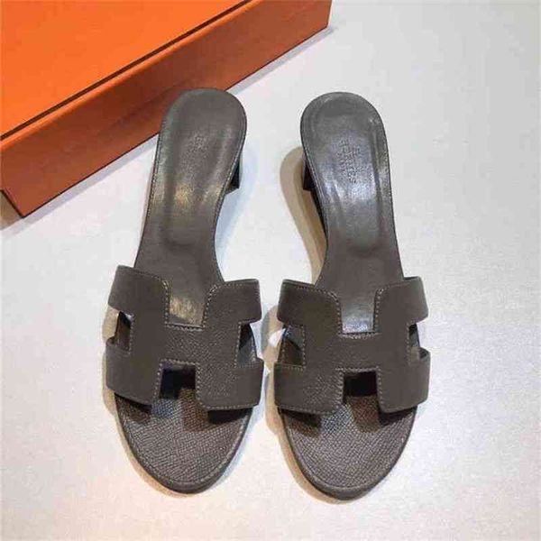 

herme 2022 h slippers designer sandals women organ heeled 2022 summer flop casual soes leater 9 70v8 5z54, Black