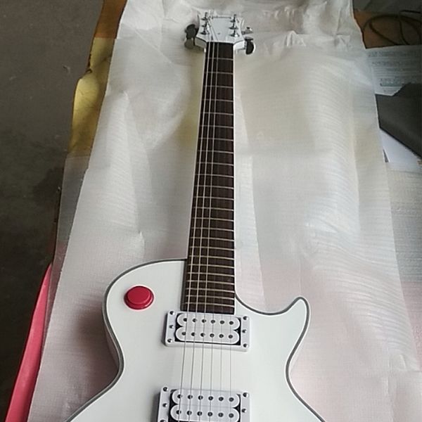 

customized white electric guitar#23