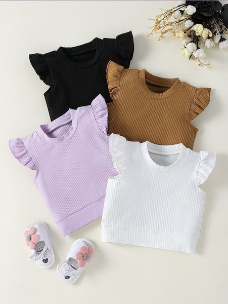 

baby 4pcs ruffle sleeve she, Blue