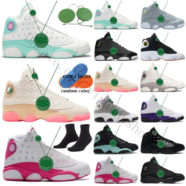 

13s men women basketball shoes 13 french brave blue del sol obsidian flint court purple starfish black cat bred mens trainers outdoor sports