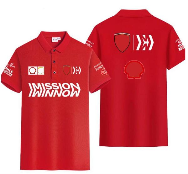 

2022 summer new f1 team lapel t-shirt, the same custom