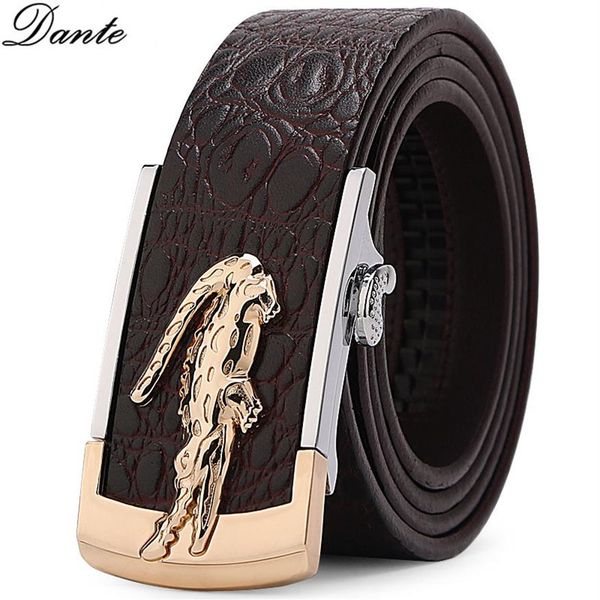 

luxury genuine leather belts new fashion mens business belts crocodile pattern automatic buckle genuine leather belts for mens wai196i, Black;brown