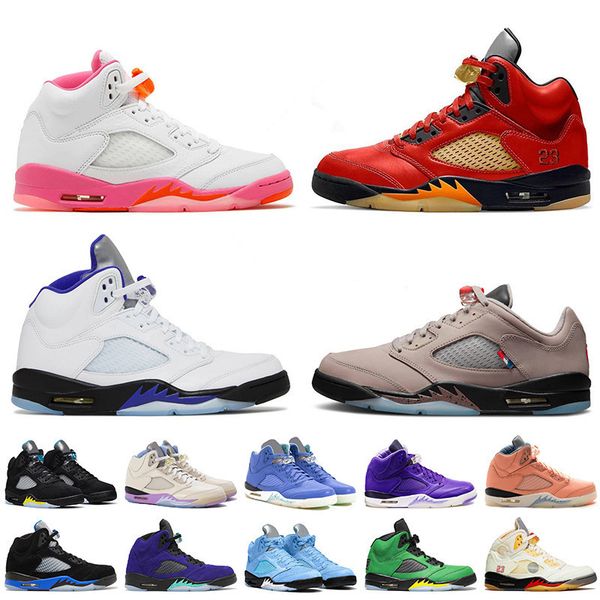 

2022 jumpman 5 basketball shoes 5s pinksicle mars for her concord unc university blue aqua dj khaled we the jade horizon women