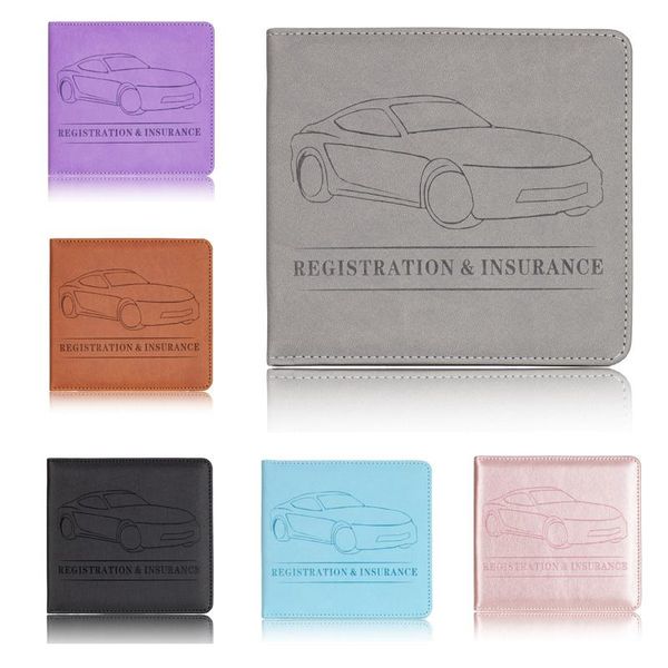 Titulares de cartões Passa de passaporte requintada Passa de motorista 6Colors Square PVC Leather Pasta Walletcard Holderscard