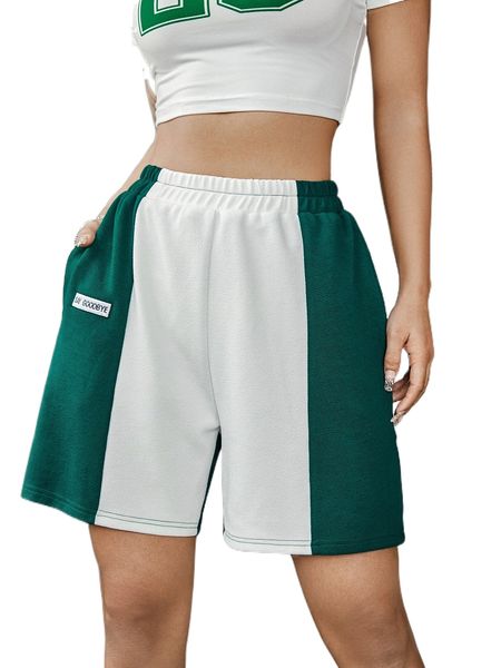 

color block track shorts s5gk#, White;black