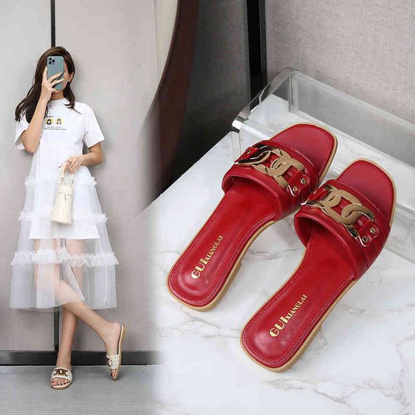 

women wear new soft cool women's flat 2022 brand luxury fashion design ladies slippers, Black