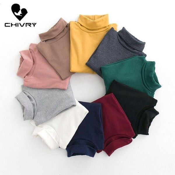 

autumn winter boys girls kids t-shirt fashion solid t shirt children o-neck long sleeve warm casual t-shirts, Blue