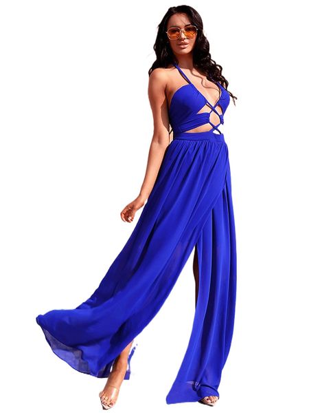 

love&lemonade tie back crisscross wrap cami prom dress q5ft#, Black;gray