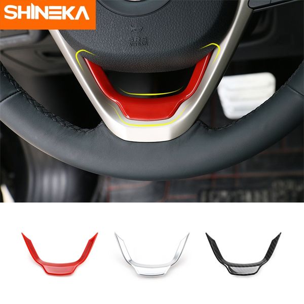 

shineka car abs steering wheel decoration trim stickers for jeep cherokee /grand cherokee 2014-2016 car styling accessories