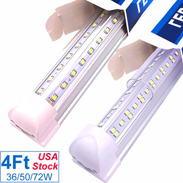 

4ft led shop lights , 48 inch linkable integrated tube bulbs ,48'' v shape 36w 50w 72w 3600lm 5000lm 7200lm 4' cooler lights