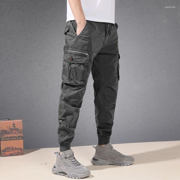 Pantaloni da uomo Estate Uomo Pantaloni tattici leggeri Traspirante Casual Esercito Militare Pantaloni lunghi Maschili Impermeabili Cargo W184Men's Naom22