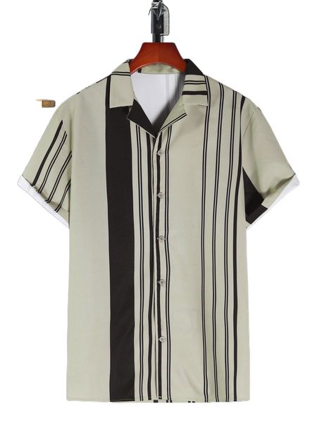 

men random striped print shirt u1is#, White;black