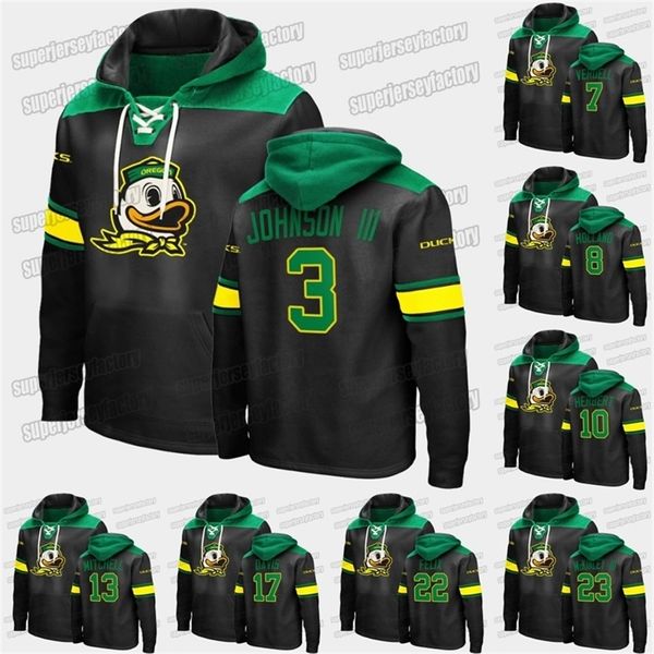 Генеральный директор 3740 NCAA Орегон Ducks Hoodie Johnny Johnsy Johnson III Darrian Felix Daewood Davis CJ Verdell Troy Dye Джастин Коллинз Зак Эмерсон Митчел Джерсил