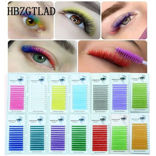 

hbzgtlad brand c d curl 0 07 0 1mm 8 13mm mix length false lashes eyelash individual colored faux extensions 220524