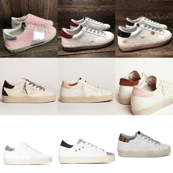 

2022 designer shoes sandal golden sneakers hi star deluxe brand women casual shoes sequin pink classic white do-old dirty golden/gooses/snea, Black