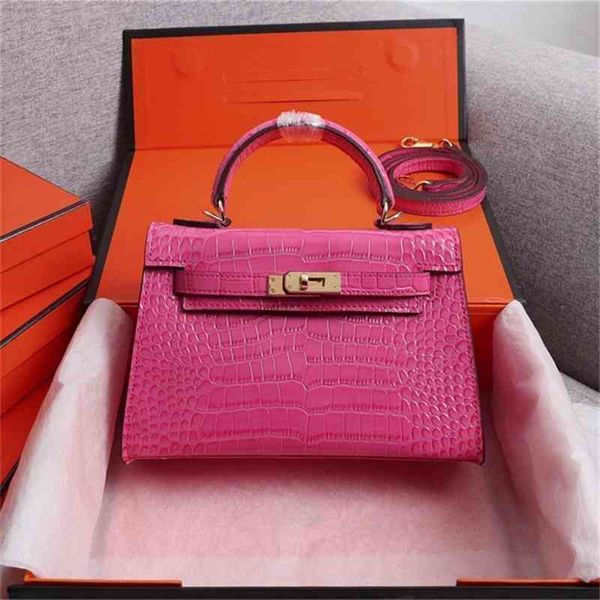 

luxury designer herme 2022 women bags fashion high grade leather women's crocodile hand mini kely ii cz