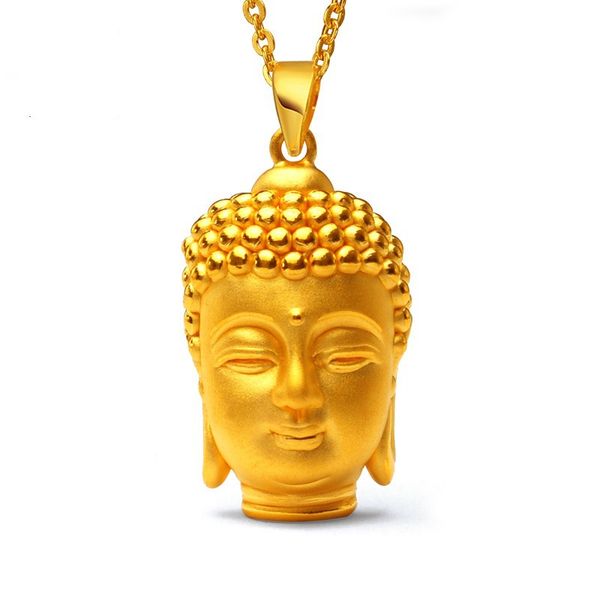 Ожерелья африканского золотого очарования для женщин Будда подвесное ожерелье Femme 24K Ювелирные украшения Будда ожерелья