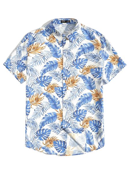 

men tropical print shirt q3zb#, White;black